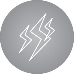 Lightning icon single vector illustration