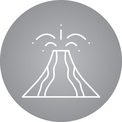 Volcano icon single vector illustration