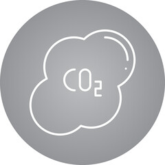 Carbon Dioxide Gas icon single vector illustration