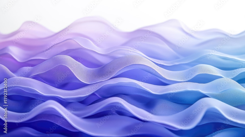 Poster symmetry gradient idea. abstract soft wave design in purple and blue hues creating a serene backdrop