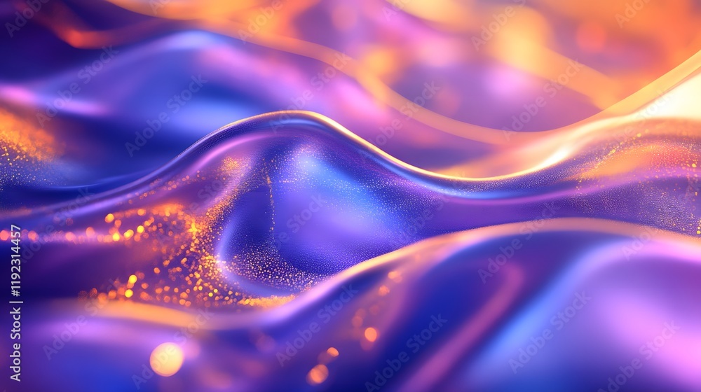 Poster flowing abstract textures digital art colorful waves creative space dynamic perspective visual harmo