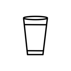 Water glass icon Thin line art isolated