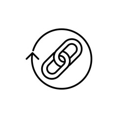 Backlink icon Thin line art isolated