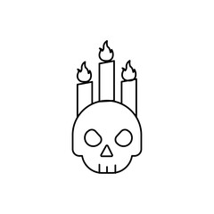 Black magic icon Thin line art isolated