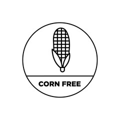 corn free icon Thin line art isolated
