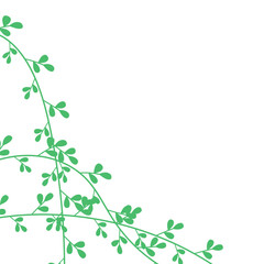 Fototapeta premium Botanical Corner of Green Leaves Branch