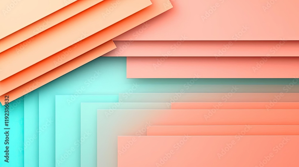 Poster vivid gradient idea. colorful layered abstract design with gradients in pleasing tones and smooth sh