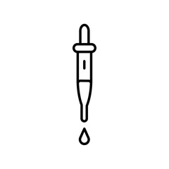 Dropper icon Thin line art isolated