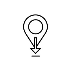Download GPS map location icon Thin line art isolated