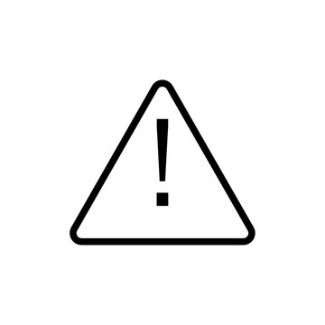 recommend clip art: Exclamation mark icon Thin line art isolated