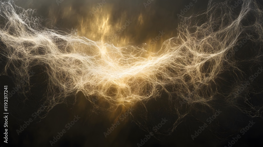 Poster dynamic energy flow abstract art digital creation modern aesthetic dark background conceptual visual