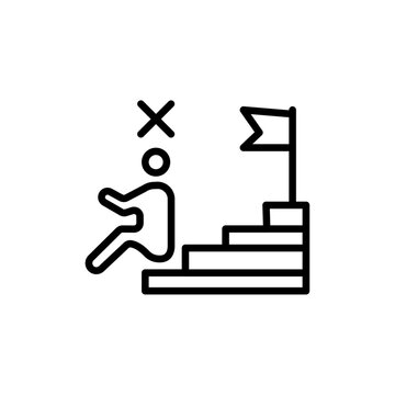 recommend clip art: Fail or failure icon Thin line art isolated