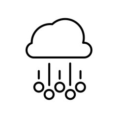 Hail icon Thin line art isolated