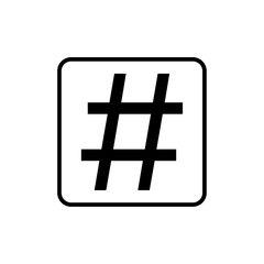 Obraz premium Hastag icon Thin line art isolated