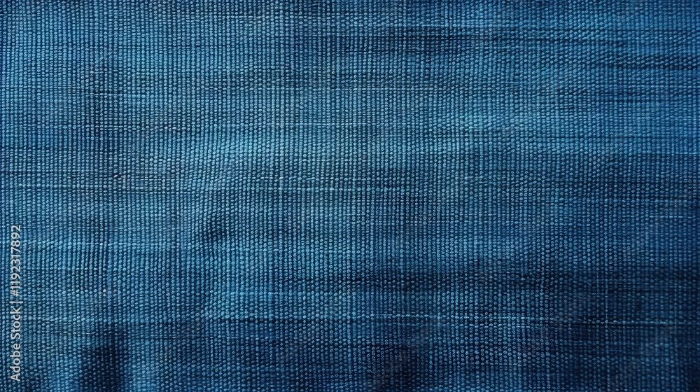 Poster closeup of a blue fabric texture suitable for background use in various design projects and artistic