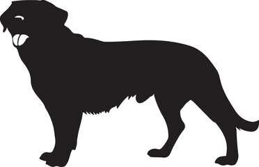 Labrador Retriever Silhouette: Majestic Canine Vector