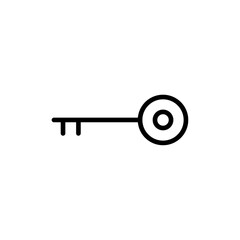 Key icon Thin line art isolated