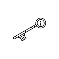key information icon Thin line art isolated