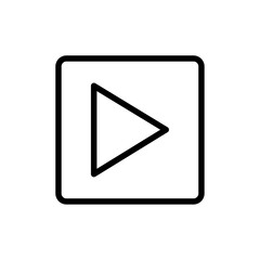 Media player icon Thin line art isolated