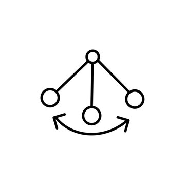 recommend clip art: Oscillation icon Thin line art isolated