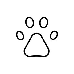 Paw icon Thin line art isolated
