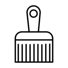 Paintbrush icon Thin line art isolated