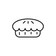 Pie icon Thin line art isolated