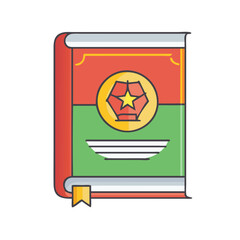 history book with africa emblem icon, history book with africa emblem vector,