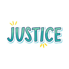 justice text vector icon, justice text vector illustration - simple illustration of justice text, perfect for justice text logos and icons