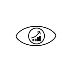 Predict, forecast icon Thin line art isolated