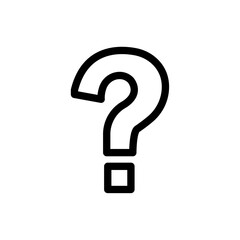 Question mark icon Thin line art isolated