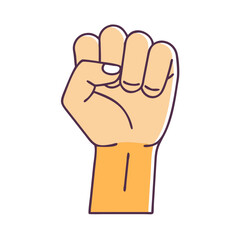 raised fist symbol of solidarity icon, raised fist symbol of solidarity vector, 