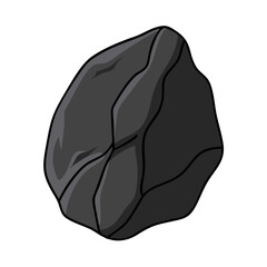 black stone vector icon, black stone vector illustration - simple illustration of black stone, perfect for black stone logos and icons