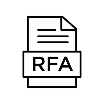RFA File icon Thin line art isolated