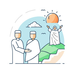 day of arafat vector icon, day of arafat vector illustration - simple illustration of day of arafat, perfect for day of arafat logos and icons