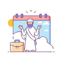 day of arafat vector icon, day of arafat vector illustration - simple illustration of day of arafat, perfect for day of arafat logos and icons