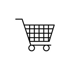 Shopping icon Thin line art isolated