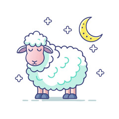 eid al adha sheep vector icon, eid al adha sheep vector illustration - simple illustration of eid al adha sheep, perfect for eid al adha sheep logos and icons
