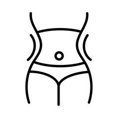 Slim, weight loss icon Thin line art isolated