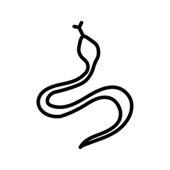 Snake icon Thin line art isolated