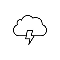 Storm icon Thin line art isolated