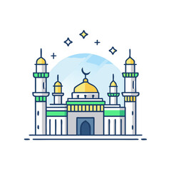 masjid al haram grand mosque icon, masjid al haram grand mosque vector,