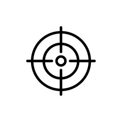Target, aim, focus icon Thin line art isolated