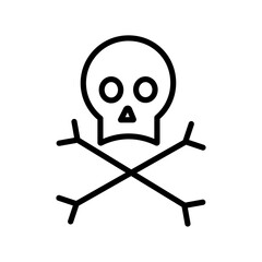 Toxic product icon Thin line art isolated