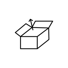 Unpack icon Thin line art isolated