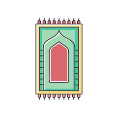 prayer rug vector icon, prayer rug vector illustration - simple illustration of prayer rug, perfect for prayer rug logos and icons
