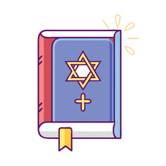 religious guidebook vector icon, religious guidebook vector illustration - simple illustration of religious guidebook, perfect for religious guidebook logos and icons