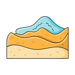 sand dune vector icon, sand dune vector illustration - simple illustration of sand dune, perfect for sand dune logos and icons
