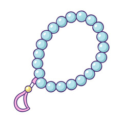 tasbih prayer beads vector icon, tasbih prayer beads vector illustration - simple illustration of tasbih prayer beads, perfect for tasbih prayer beads logos and icons