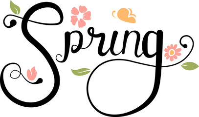 springs typography illustration